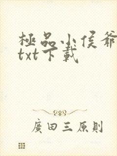 极品小侯爷免费txt下载