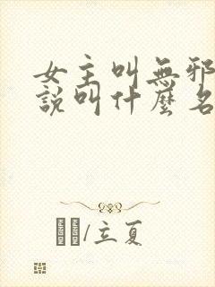 女主叫无邪的小说叫什么名字