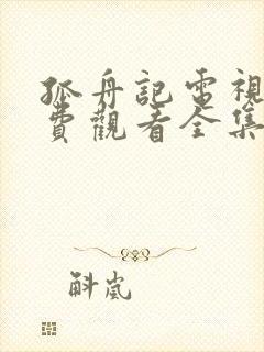 孤舟记电视剧免费观看全集高清在线封面