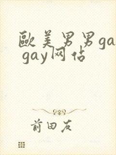 欧美男男gay gay网站