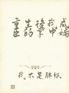 重生后我成了权臣的掌中娇看封面