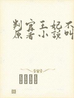 判官王妃不好惹原著小说叫什么