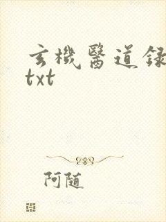 玄机医道录小说txt