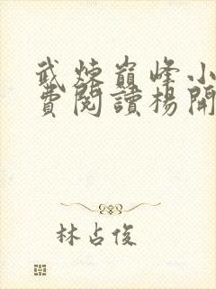 武炼巅峰小说免费阅读杨开