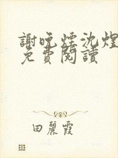 谢晚烟沈煜小说免费阅读