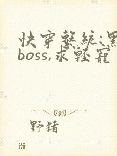 快穿系统:黑化boss,求轻宠封面