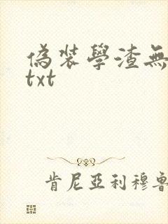 伪装学渣无删减txt