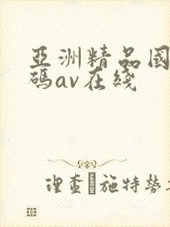 亚洲精品国产乱码av在线