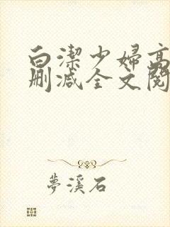 白洁少妇高义无删减全文阅读