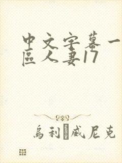 中文字幕一区二区人妻17封面