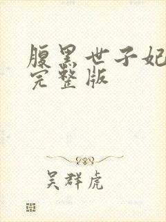 腹黑世子妃日常完整版