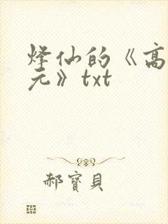 烽仙的《高武纪元》txt