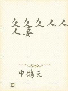 久久久人人妻人人妻