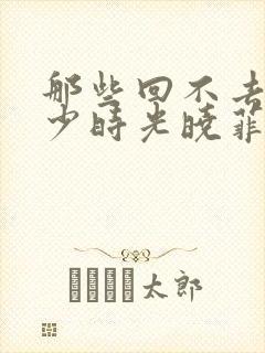 那些回不去的年少时光晓菲结局