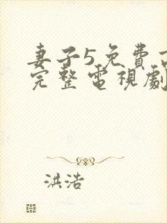 妻子5免费高清完整电视剧情年轻母亲