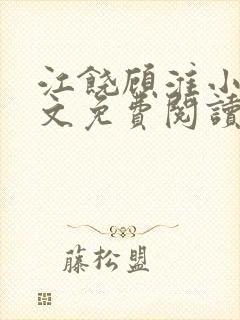 江饶顾淮小说全文免费阅读封面