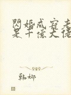 闪婚成宠老公竟是千亿大佬免费观看封面