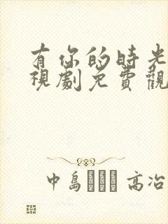 有你的时光里电视剧免费观看