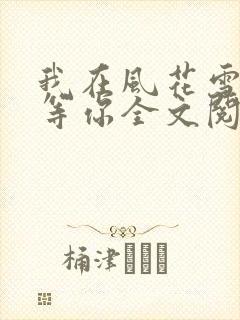 我在风花雪月里等你全文阅读