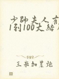 少帅夫人有点野1到100大结局