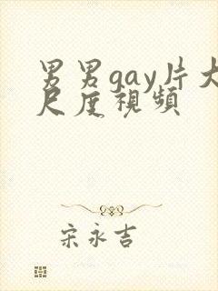 男男gay片大尺度视频