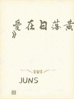 爱在日落黄昏时》