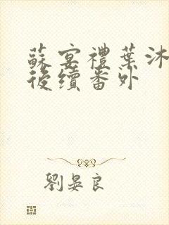 苏宴礼叶沐结局后续番外