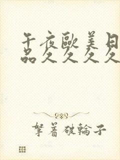 午夜欧美日韩精品久久久久久