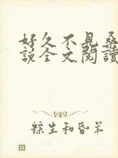 好久不见桑玠小说全文阅读未删减