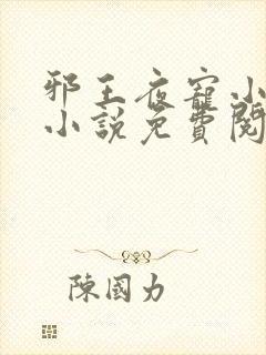 邪王夜宠小毒妃小说免费阅读全文