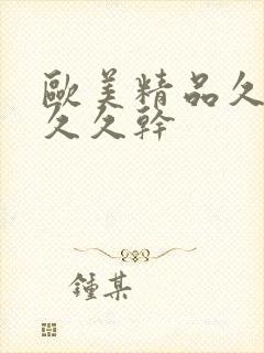 欧美精品久久久久久干封面