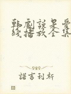 韩剧说是爱情在线播放全集免费观看封面