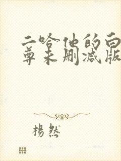 二哈他的白猫师尊未删减版封面