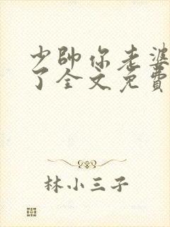 少帅你老婆又跑了全文免费阅读无弹窗