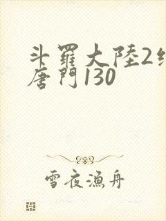 斗罗大陆2绝世唐门130封面