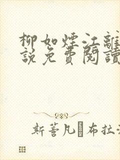 柳如烟江离的小说免费阅读软件