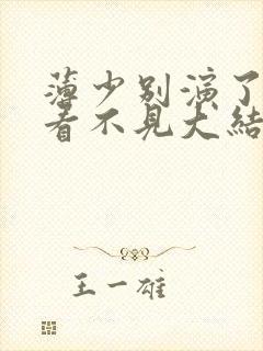 薄少别演了夫人看不见大结局