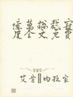 亿万总裁宠妻无度全文免费阅读