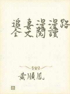 追妻漫漫路难逃全文阅读封面