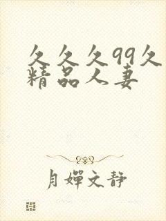 久久久99久久精品人妻