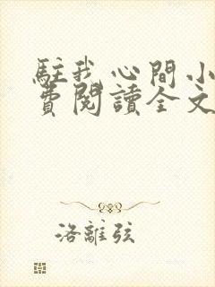 驻我心间小说免费阅读全文