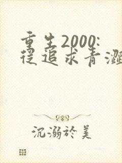 重生2000:从追求青涩校花同桌开始在线听