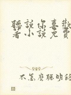 听说你喜欢我原著小说免费封面