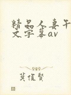 精品人妻午夜中文字幕av