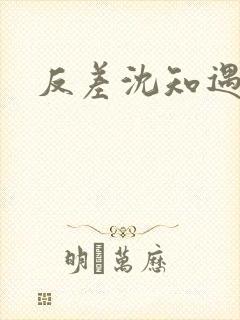 反差沈知遇晏应