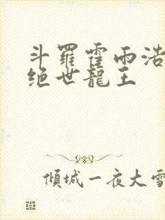 斗罗霍雨浩双穿绝世龙王