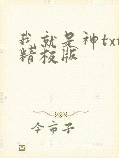 我就是神txt精校版