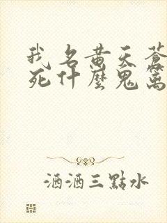我名黄天苍天已死什么鬼篱笆好文