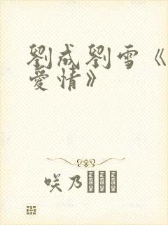 刘成刘雪《当代爱情》