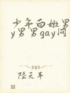 少年白嫩男gay男男gay网站